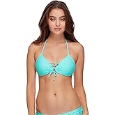 Body Glove Smoothies Baby Love Solid Molded Cup Triangle Push Up Bikini Top Swimsuit