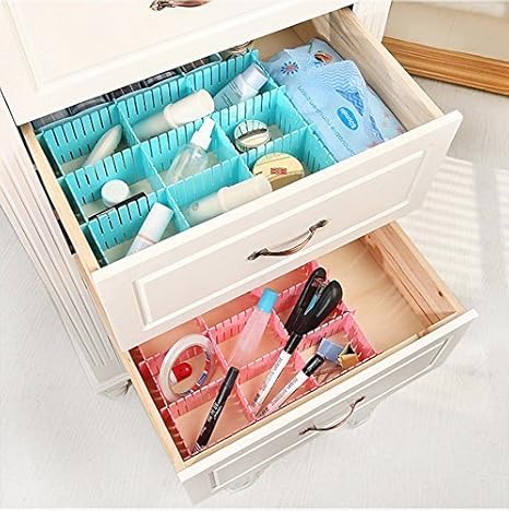 Royals Adjustable Interlocking Plastic Closet Drawer Dividers