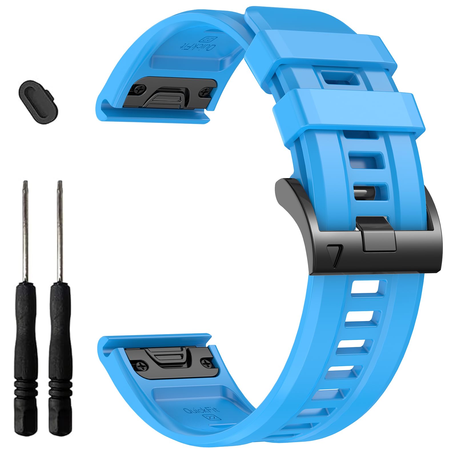 EZMVZKU 26mm Watch Straps Compatible with Garmin Fenix 8 AMOLED 51mm/7X Pro/7X/6X Pro/6X/5X Plus/5X, QuickFit Sport Silicone Watchband Replacement for Enduro 3/2/Descent Mk3i 51mm/Mk2i/Epix Pro 51mm