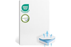 Cocellona Pack and Play Mattress Pad, 38x26 Pack N Play Mattresses with Removable Ultra-Soft Cover for Baby and Toddlers, Portable Soft & Firm Memory Foam Mini Crib Mattress, White