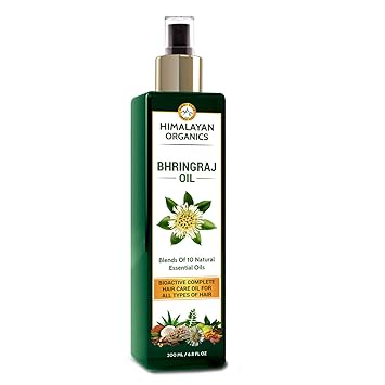 Himalayan Organics Bhringraj Oil for Hair Growth - 200ml | Ayurvedic Formula |