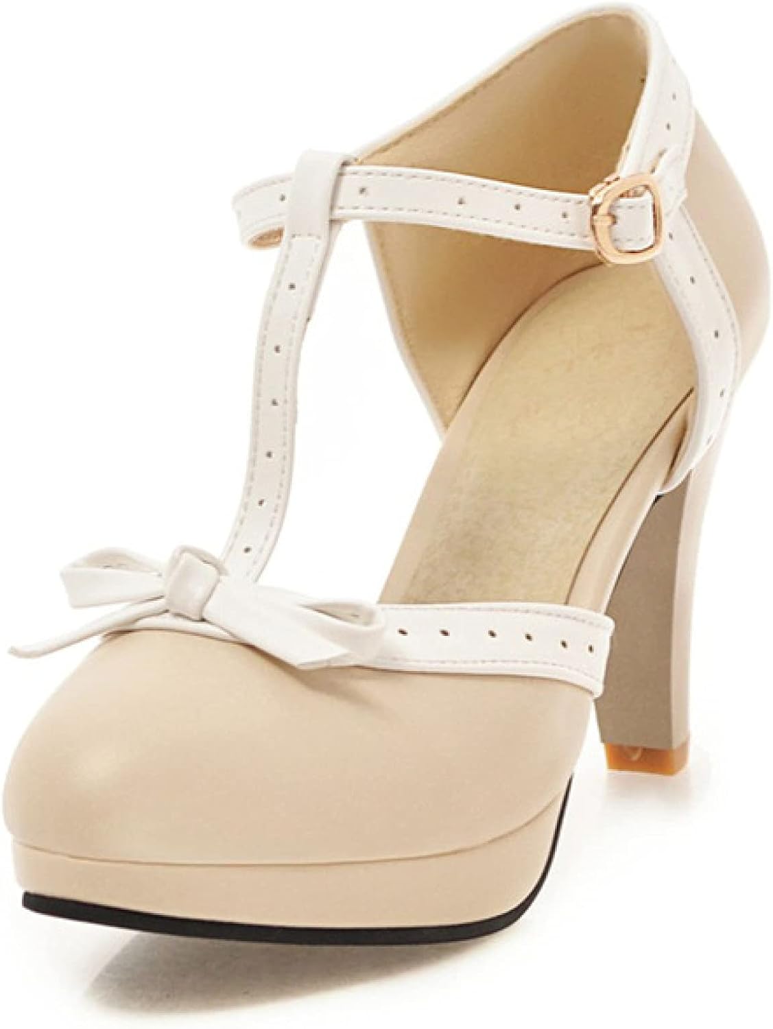 Escarpins Mary Jane à Talon Bloc 15 Cm Pour Femme - Only Maker, Cuir Synthétique Brillant, Sangle Réglable