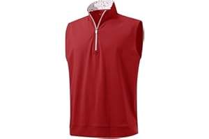 M MAELREG Men's Golf Vest Dry Fit Moisture Wicking Performance Sports Sleeveless Mens Lightweight Vest Pullover Quarter Zip