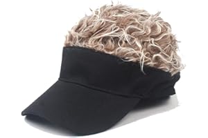 YEKEYI Fake Hair Baseball Hat with Wig Spiked Hairs Cycling Bike Bicycle Cap Fake Hair Wig Visor for Boy&Girl&Adult