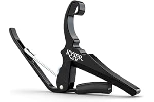 Kyser Musical Products Quick-Change Guitar Capo, KG12BA, Black - For Twelve String Guitars, Made in USA, Quality, Strong, Lightweight, Quick & Easy Key Changes, Innovative, Perfect Fit for 12 Strings