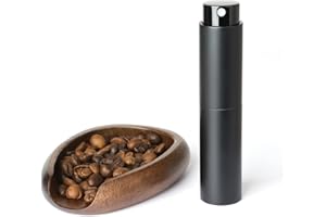 K KITCHENTOUR KitchenTour Organic Coffee Kit - Wooden Dosing Cup & 8ml Anti-Static Sprayer - 2-in-1 Barista Set for Espresso/Cold Brew
