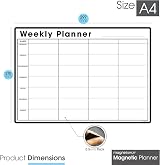 The Magnet Shop TMS A4 Magnetic Weekly Planner for Fridge with 4 Markers view 2