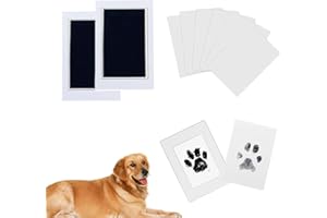 ZMD Inkless Paw Print Kit - 8PCS Dog & Cat Nose Print Kit with 2 No Mess Ink Pads & Imprint Cards