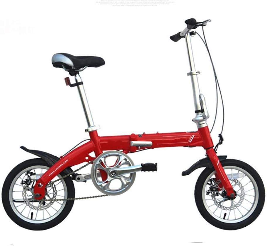 MASLEID Alurahmen Klappfahrrad Klapprad Alu-City-Faltrad 14 Zoll, red ...