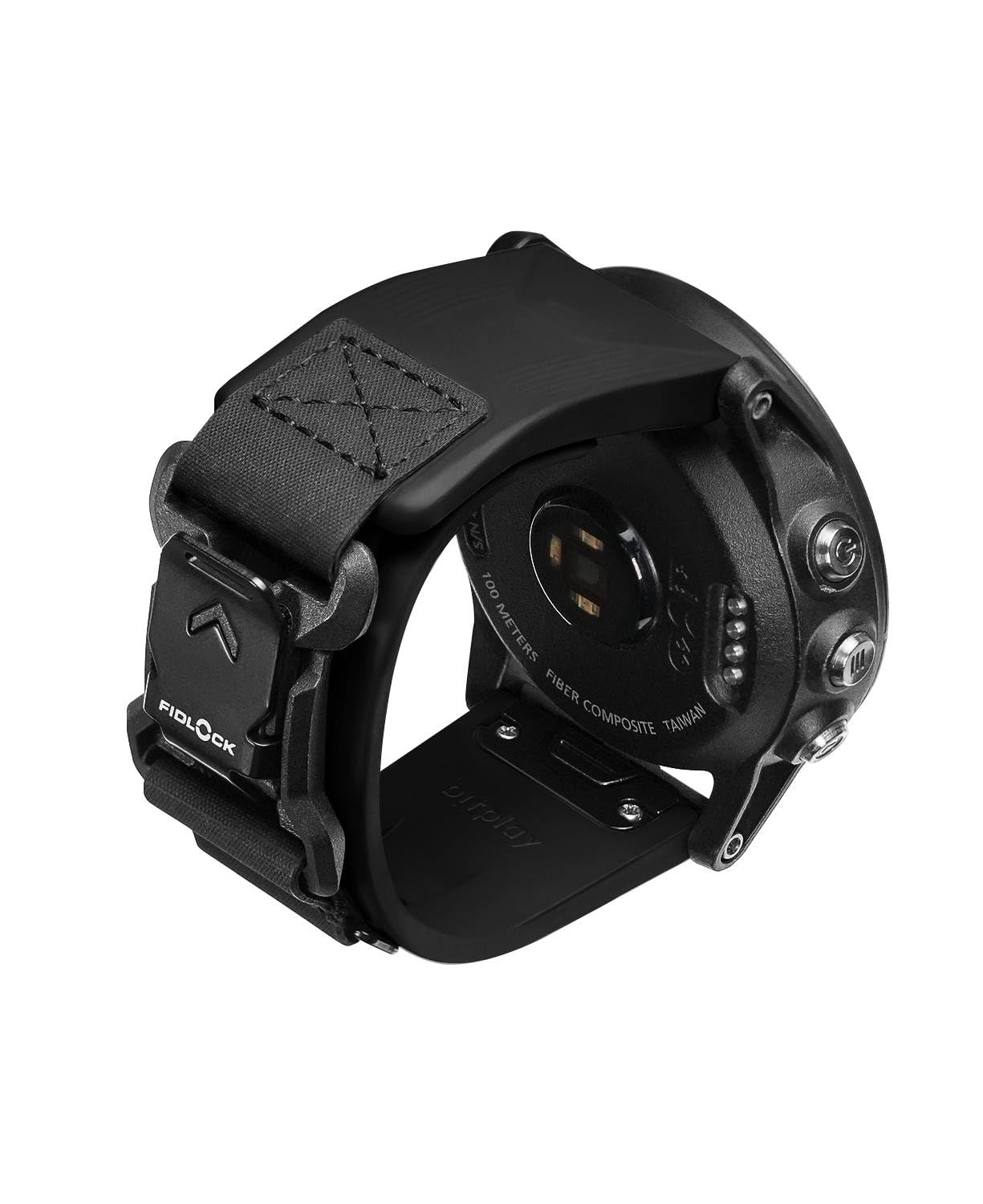 Photo 1 of bitplay Waterproof FKM Rubber Garmin Watch Band with Fidlock Fast Release Magnetic Buckle, Fluororubber Strap for Garmin QUICKFIT 26mm, fenix/Enduro/tactix/Descent/epix pro/Foretrex, Black