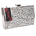 Fawziya Floral Evening Bags And Clutches Glitter Envelope Clutch Bags For Women-Silver