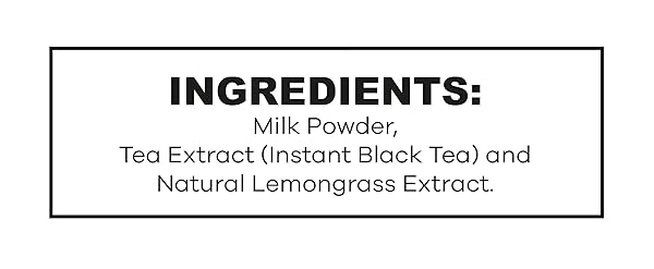 QUIKTEA LEMONGRASS UNSWEETENED CHAI TEA LATTE – 10 COUNT, INSTANT HERBAL BLEND WITH NATURAL INGREDIENTS, CAFFEINE-LIGHT, PRESERVATIVE-FREE – JUST ADD HOT WATER