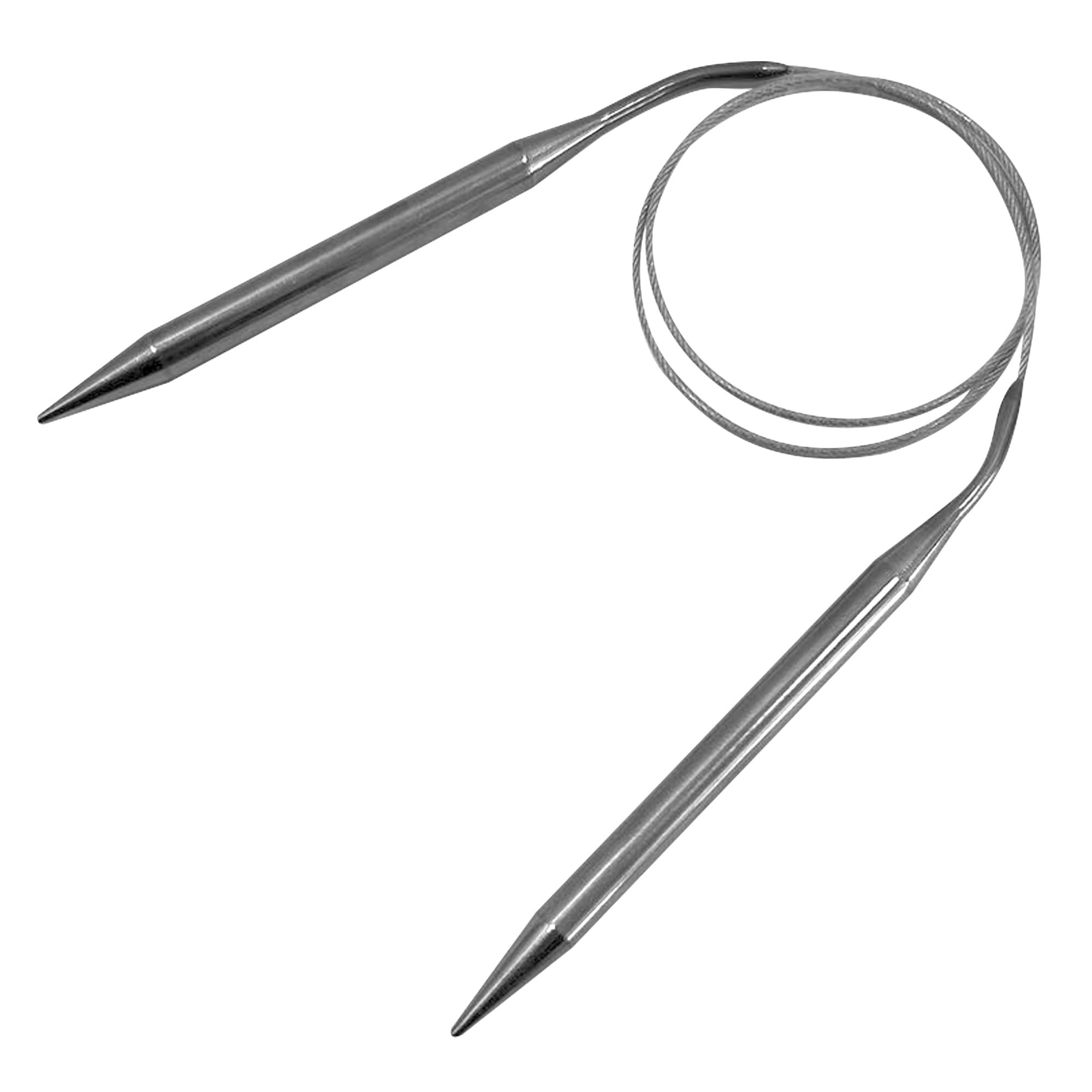 JYC CREATIVE 1 Set of Metal Circular Knitting Needles, Double Pointed Knitting Needles 10mm x 80cm Fixed for Beginners and Professionals, Craft Projects and Textiles (10mm x 80cm)