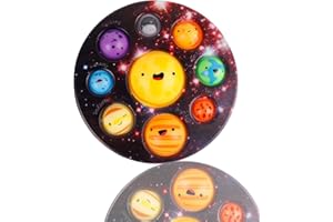 Kluyuexin Planet dimple, Solar System Simple Bubble dimple Fidget Popper, Simple Bubble Dimple Fidget Toys for Kids Stress Relief Anti-Anxiety ADHD