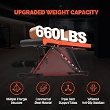 Panana Foldable Weight Bench Adjustable Backrest 75° Incline Decline Home Gym view 6