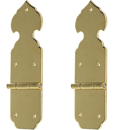 JianLing 2PCS Antique Brass Decorative Hinges 85x30x8mm With Copper Nails Wooden Box Hinges - View #2