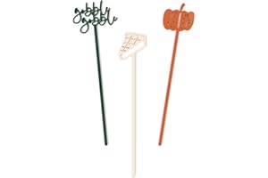 The Cotton & Canvas Co. Happy Fall and Thanksgiving Collection Drink Stirrers, Cocktail Sticks, Stir Sticks, Party Décor, Friendsgiving, Set of 12