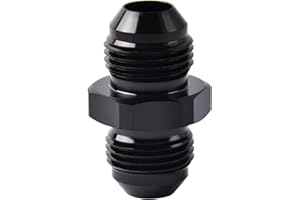 EVIL ENERGY 8AN Male to Male Coupler Flare Union Straight Fuel Hose Adapter Fitting Black