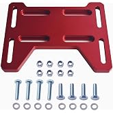 AKSGKGQ Mini Bike Engine Mount Plate for Predator 212 196 224cc Red | for Tilloson 212 79cc 97cc 100cc Coleman CT100U CC100X Mega Moto mm80 Baja DB30 Motovox MBX10, Direct Bolt-On Swap