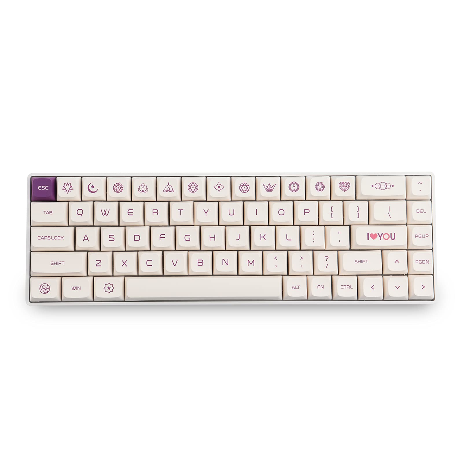TsungUP Keycaps, 137 Keycaps PBT Keycaps Dye-Sublimation Keycap XDA Profile For 61/64/68/74/84/87/96/980/104/108 Key Layout Mechanical Keyboard With MX Switch(Only Sell Keycaps)