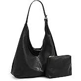 JueiXeoy Hobo Bags for Women Slouchy Tote Bag Crossbody Purses 2PCS Vegan Leather Shoulder Handbags Bags with Coin Purse Set
