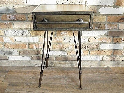 Industrial Vintage Bedside Cabinet Cupboard Chest Of Drawers Storage Unit Table