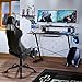 Techni Sport Gaming Desk - Two-Way Computer Desk with Elevated Monitor Stands, CD Rack, Cup Holder, & Accessories Storage for a Complete Gaming Setup - Carbon Laminated with Durable Steel Frame
