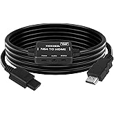 N64 Gamecube to HDMI Converter Adapter,HDMI Cable for N64/SNES/NGC/SFC,with 3.5mm Audio Jack,Support 16:9/4:3 Image Scaling,Plug and Play