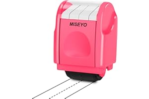 Miseyo Dashed Handwriting Lines Practice Roller Stamp,Self-Inking Line Rolling Stamps for Kids Writing - Peach