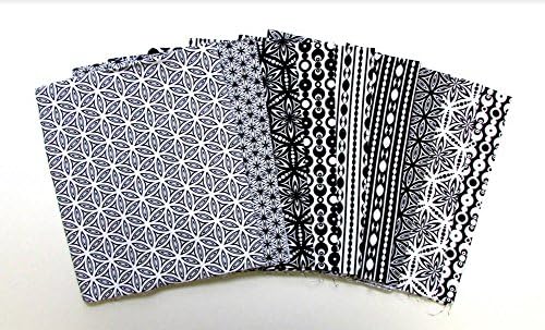 Transformation Black and White Collection 9 pc Cotton Fabric Quilting FQs Assortment by Benartex Studio