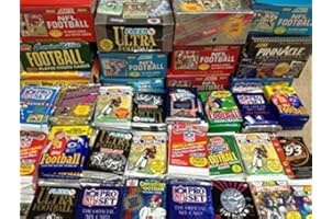 100 Vintage Football Cards in Old Sealed Wax Packs - Perfect for New Collectors