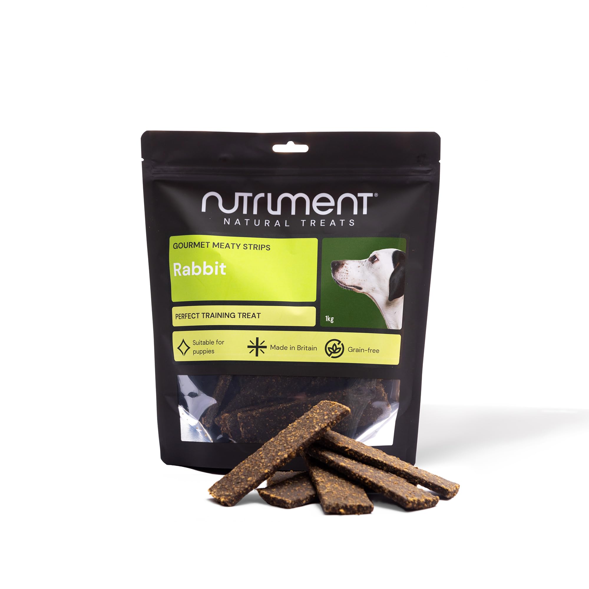 Natural Treats Gourmet Chicken & Rabbit Meaty Strips (1kg) British Made Grain Free Natural Air Dried Dog Chew Treats