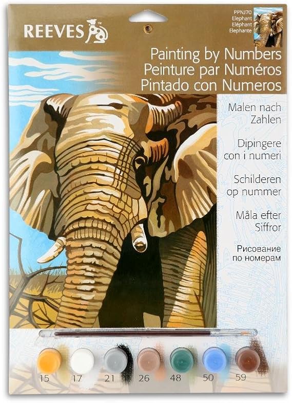 Reeves Medium Painting By Numbers Elephant