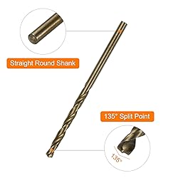 HARFINGTON 10pcs Cobalt Jobber Drill Bits 3mm