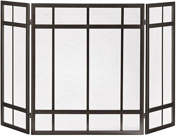 LJFPB Salvachispas Plegable 3 Paneles Protector de Chispa de Acero para