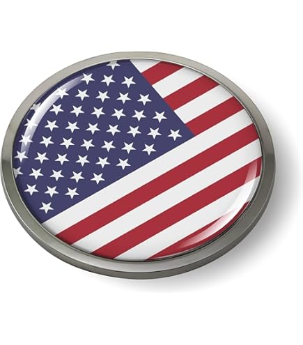 Tennessee State Flag 3D Emblem - Chrome Metal Car Badge With Domed Resin Finish