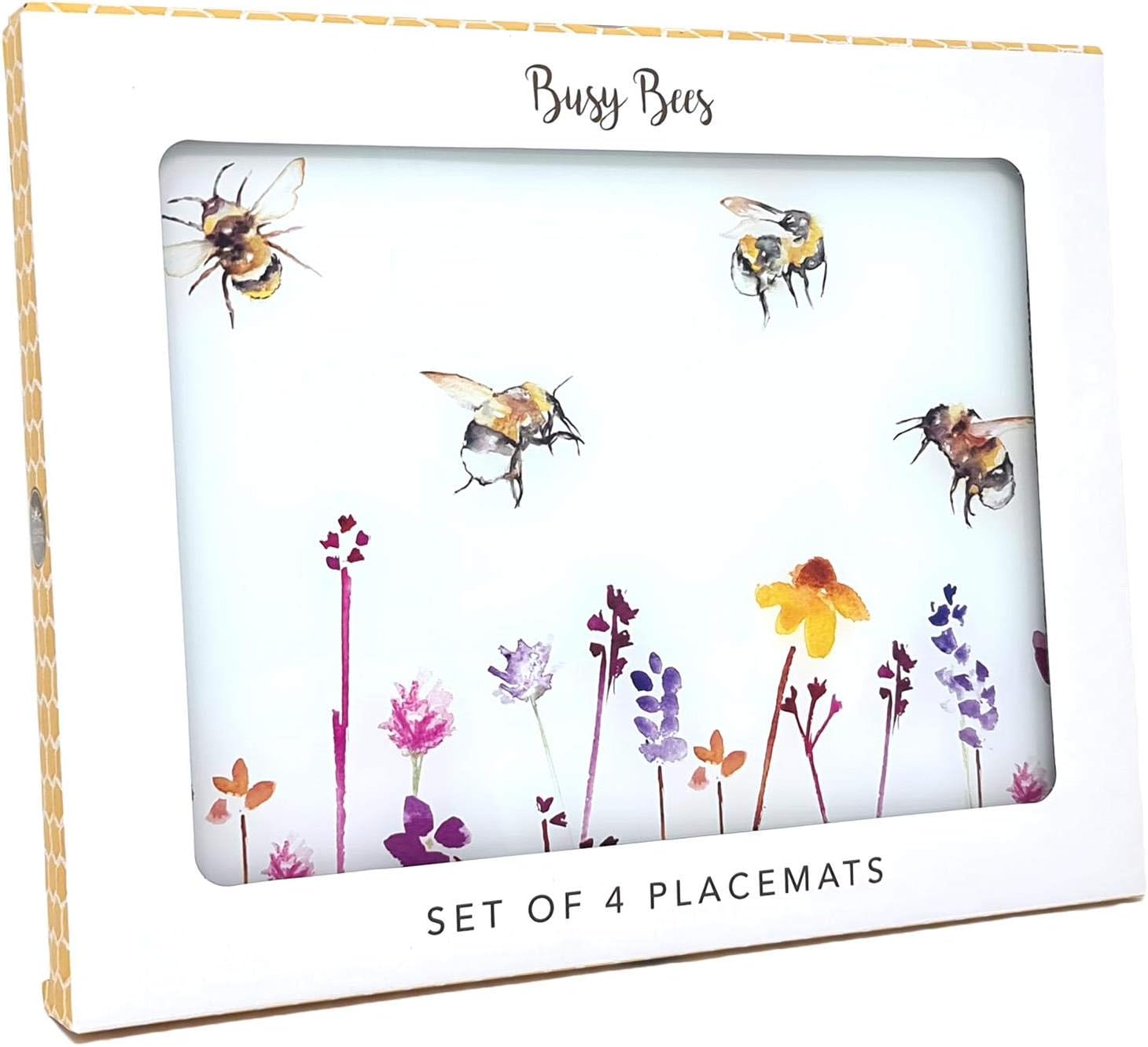 Jennifer Rose Snacktablett 'Busy Bees' Aus Melamin – 23 X 15 Cm, Perfekt Für Tee & Snacks, Handwaschbar