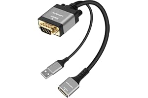 Active VGA to HDMI Adapter with USB Powered, 1080P VGA Male (Source) to HDMI Female (Display) Cable Converter Connector Compa