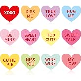 DTOFOOT 36Pcs Valentines Acrylic Pins Heart Love Lapel Pins Brooch Set