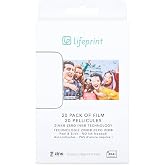 Lifeprint 20 pack of film for Lifeprint Augmented Reality Photo AND Video Printer. 3x4.5 Zero Ink sticky backed film