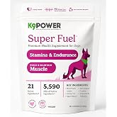 K9Power Super Fuel &ndash; Muscle Builder for Working, Performance &amp; Sporting Dogs &ndash; Boost Stamina, Recovery &amp; Joint Support &ndash; Milk Protein Isolate, Creatine, Salmon Oil, Chondroitin, Probiotic, Kelp &amp; more