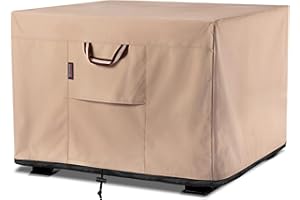 QH.HOME Fire Pit Cover Square-29-30 Inch Heavy Duty 900D Strong Tear-Resistant and UV Resistant and Waterproof and Fading Res