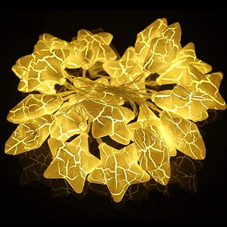 Guirlande Lumineuse A Led En Forme D Etoile Pour Chambre A Coucher Meubles Patio Jardin Porte Cour Fete Decoration De Mariage Jaune Amazon Fr Cuisine Maison