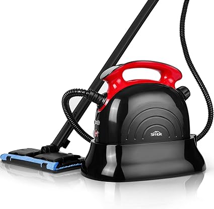 Amazon スチームクリーナー 掃除機 除菌 1 1l 高温洗浄 Simbr 安全キャップ進化 防熱ハンドル設計 蒸気クリーナー 掃除機 5分間高速加熱 30分間連続噴射 13点セット 洗剤不要 フローリング カーペット キッチン レンジ 洗車 網戸 水垢 風呂 おもちゃなどに最適
