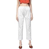 Ada Indian Hand Embroidered Traditional Chikankari Women's Cotton Palazzo Pant A711111