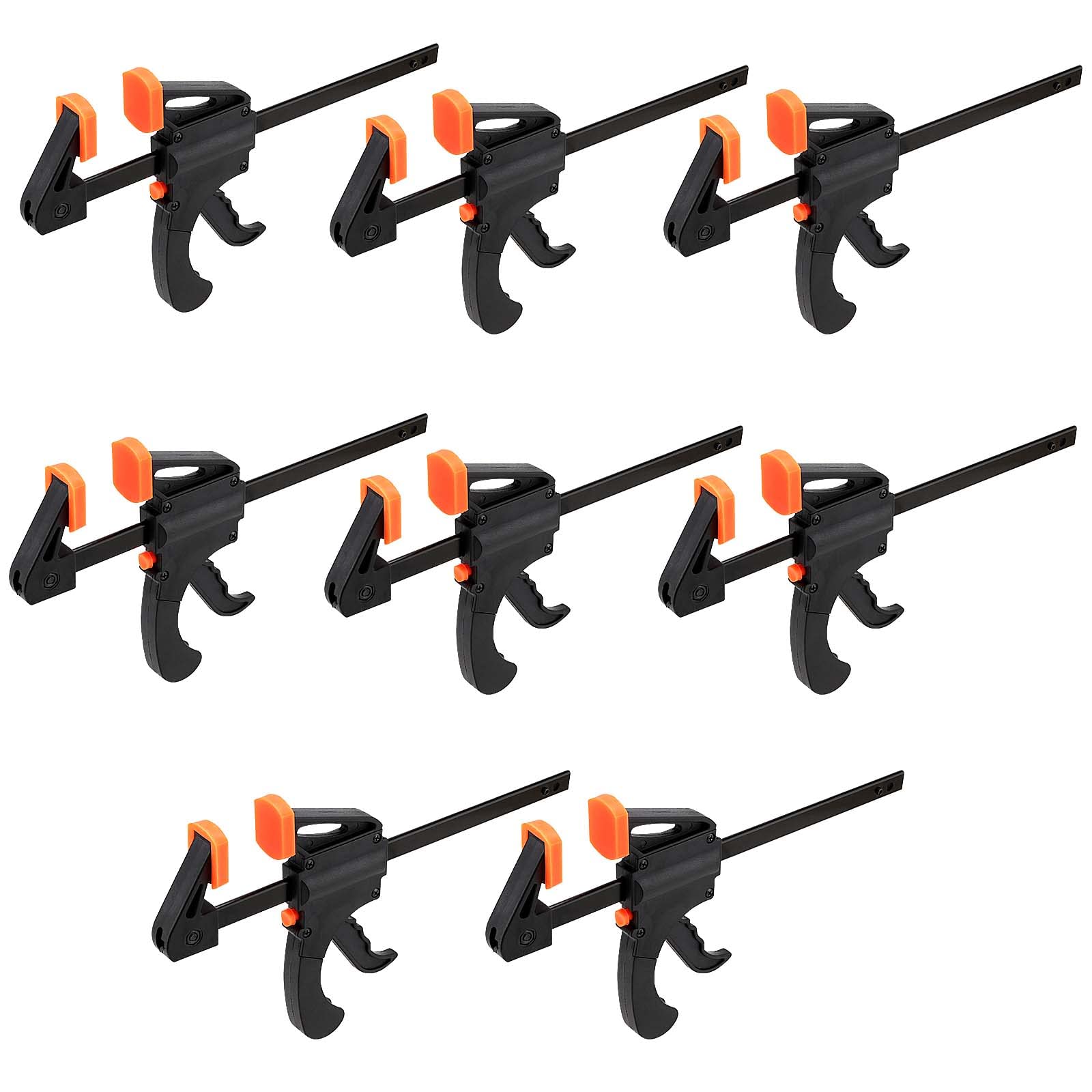 PINGEUI 8 Pack 4 Inch Quick Grip Clamps - Ratchet Bar and Quick-Release Tools for Professional Woodworking, Manual Work, DIY Handmade Craft Projects