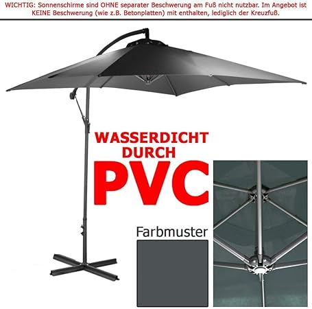 Waterproof Light Patio Umbrella 2 5m Pvc Square Patio Umbrella Waterproof Patio Umbrella 250 Cm Amazon Co Uk Garden Outdoors