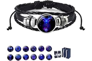 AYATTECY Spirilet Bracelet, 2024 Upgrade Spirilet Bracelet Zodiac Manifestation, Zodiac Signs Spirit Bracelet, Multilayer PU Leather Spiritual Bracelet for Women and Men