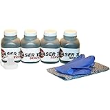 Laser Tek ServicesCompatible Toner Refill Kit Replacement for Brother TN350 TN-350 Works with Brother HL-2040 2040N, MFC-7220 7225, DCP-7010 Printers (Black, 4 Pack) - 2,500 Pages