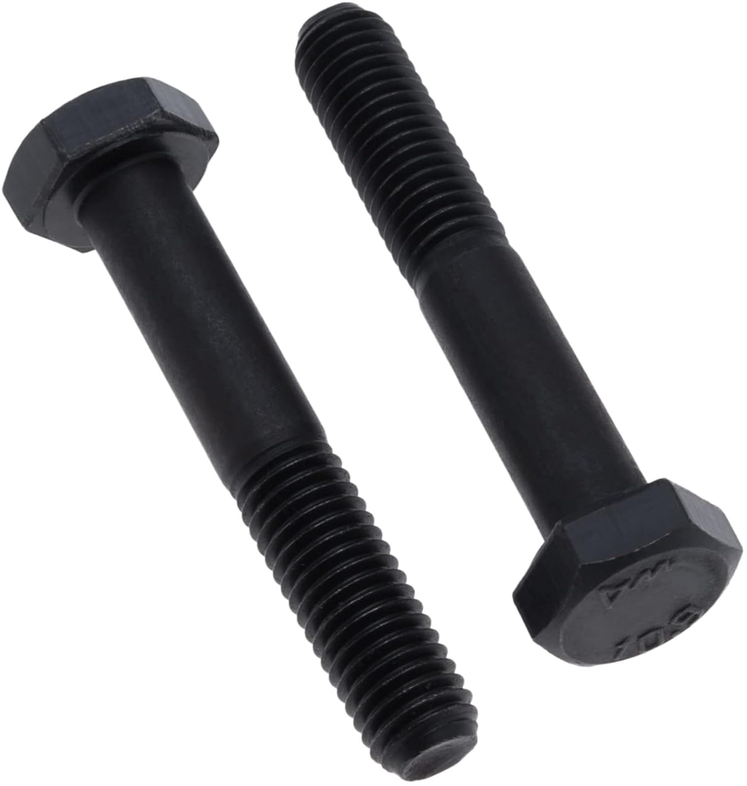 Hexagon Head Bolts With Shank M14X100 (Pack of 2) Bolt Not Full Thread Class 10.9 High Tensile Alloy Steel Black Mechanical Hex Screws Certified Standard DIN931 (14mm x 100mm)